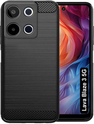Casenew Back Cover for Lava Blaze 3 5G(Black, Shock Proof, Silicon, Pack of: 1)