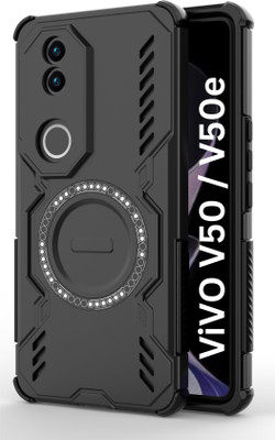 Binzokase Back Cover for Vivo V50e 5G(Black, Rugged Armor, Pack of: 1)