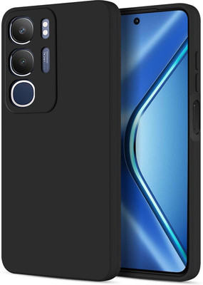 Ascensify Back Cover for vivo Y29 5G Soft Silicone Shockproof, Flexible, Slim & Protective Case(Black, Camera Bump Protector, Silicon, Pack of: 1)
