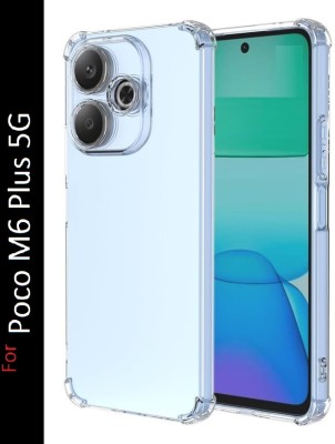 INFINITYWORLD Back Cover for Poco M6 Plus 5G, POCO M6 Plus 5G, (BM)(Transparent, Shock Proof, Silicon, Pack of: 1)