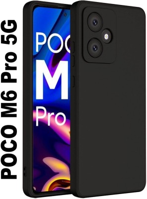 KGL KING Back Cover for Poco M6 Pro 5G(Black, Shock Proof, Silicon, Pack of: 1)