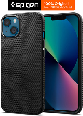 Spigen Liquid Air Back Cover for Apple iphone 15/14/13(Black, Grip Case, Pack of: 1)