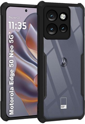 kursa hub Back Cover for Motorola Moto Edge 50 Neo 5G-D72(Black, Transparent, Camera Bump Protector, Pack of: 1)