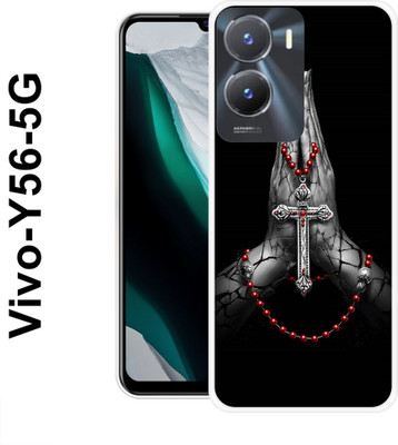 MOBIFLY Back Cover for Vivo Y56 5G, Cross, Jesus, Hand, God, 471(Grey, Flexible, Pack of: 1)