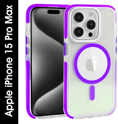 Casotec Back Cover for Apple iPhone 15 Pro Max(Purple, Silicon, Pack of: 1)