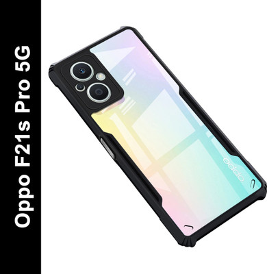 Micvir Back Cover for Oppo F21 Pro 5G(Transparent, Black, Shock Proof, Pack of: 1)