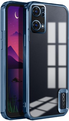 Bonqo Back Cover for OPPO RENO 7 PRO(Blue, Dual Protection, Silicon, Pack of: 1)