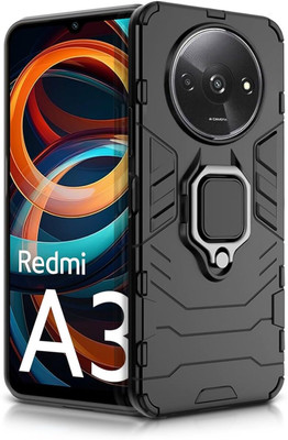 WOW Imagine Back Cover for Mi A3, REDMI A3, Bumper Cover Ring Holder & Kickstand(Black, Ring Case, Pack of: 1)
