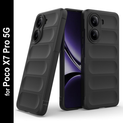 Zapcase Back Cover for Poco X7 Pro 5G(Black, 3D Case, Silicon, Pack of: 1)