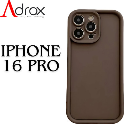adrox Back Cover for iPhone 16 Pro Soft Silicone Cover Camera Protection, Scratch Proof, Shock Protection(Brown, Flexible, Silicon, Pack of: 1)