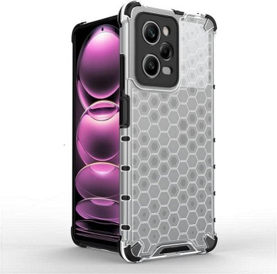 Empire Accessories Back Cover for Poco X5 pro 5G Edge to Edge Boom Transparent Honeycomb case(Transparent, Shock Proof, Pack of: 1)