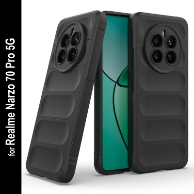 Zapcase Back Cover for Realme Narzo 70 Pro 5G(Black, 3D Case, Silicon, Pack of: 1)