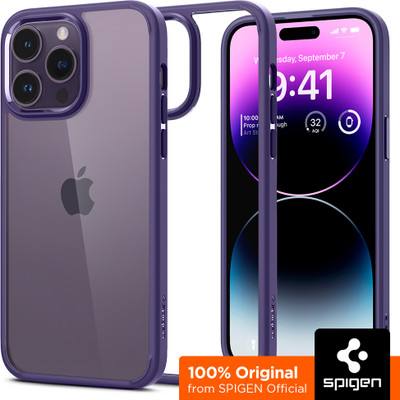 Spigen Ultra Hybrid Back Cover for Apple iPhone 14 Pro Max(Purple, Shock Proof, Pack of: 1)