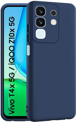 ZAMN Back Cover for IQOO Z10X 5G(Blue, Silicon, Pack of: 1)