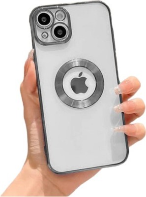Midos Back Cover for iPhone 14, Ring Logo Cut for Magsafe Compatible For iPhone 14 Lens Protection Chrome(Silver, Grip Case)
