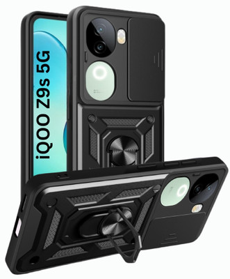 Fablue Back Cover for iQOO Z9s 5G(Black, Rugged Armor, Pack of: 1)