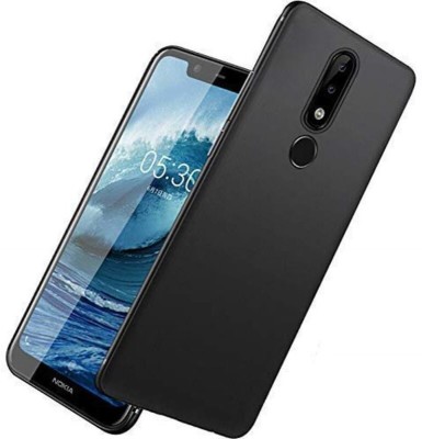 ChutPutMart Back Cover for Nokia 5.1 Plus(Black, Flexible, Silicon, Pack of: 1)