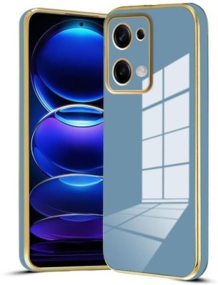 A3sprime Back Cover for REDMI Note 13 5G, |Soft TPU Golden Side Colored Case|(Blue, Camera Bump Protector, Silicon, Pack of: 1)