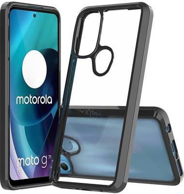 Rugraj Back Cover for Motorola G71 5G, Moto G71 5G, Motorola Moto G71 5G ( Black Transparent )