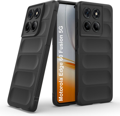 Zapcase Back Cover for Motorola Edge 60 Fusion 5G(Black, 3D Case, Silicon, Pack of: 1)