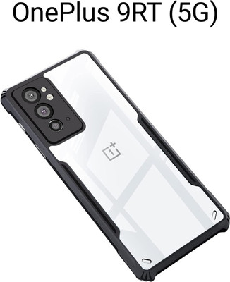 kartflesh Back Cover for OnePlus 9RT (5G), Protective Design, Luxurious Look, Grip Case(Transparent, Black, Flexible, Pack of: 1)