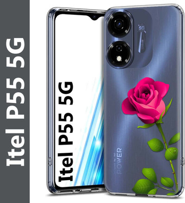 LoudCase Back Cover for itel P55 5G(Pink, Green, Silicon, Pack of: 1)