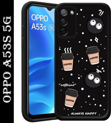 SMARTPOCKET Back Cover for OPPO A53s 5G(Black, 3D Case, Pack of: 1)