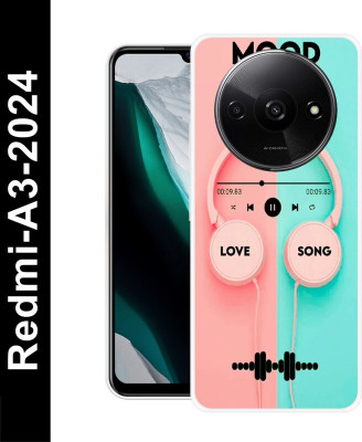 SARTOOLIYA Back Cover for Redmi A3 2024(Pink, Blue, Flexible, Silicon, Pack of: 1)