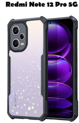 Aaralhub Back Cover for Redmi Note 12 Pro 5G(Black, Camera Bump Protector, Silicon)