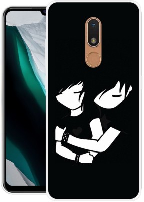 iprinto Back Cover for Nokia C3 Cute Couple Boys&girls Printed Back Cover(Multicolor, Dual Protection, Silicon, Pack of: 1)