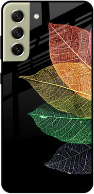 QRIOH Glass Back Cover for Samsung Galaxy S21 FE 5G(Multicolor, Grip Case, Pack of: 1)