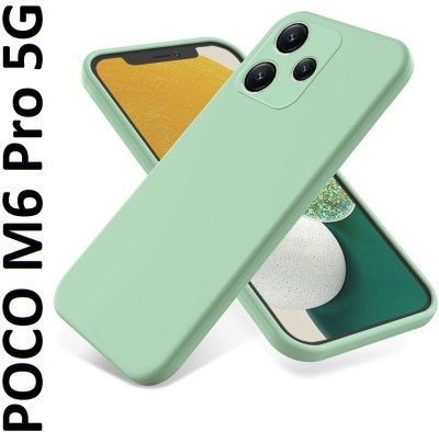 Wellchoice Back Cover for REDMI 12 5G, POCO M6 Pro 5G(Green, Grip Case, Silicon, Pack of: 1)