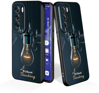 printwhiz Back Cover for Oppo Reno12 Pro 5G(Black)