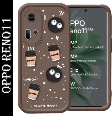 CASETASTIC Back Cover for Oppo Reno 11 5G(Brown, 3D Case, Pack of: 1)