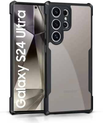 WOW Imagine Back Cover for Samsung Galaxy S24 Ultra 5G 360 Degree Camera Protection | Transparent Hybrid(Black, Camera Bump Protector, Pack of: 1)