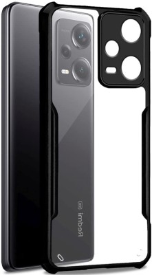 CELLCAMPUS Back Cover for REDMI Note 12 Pro 5G(Black, Transparent, Grip Case, Pack of: 1)