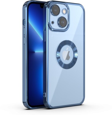 HSRPRO Back Cover for ELECTROPLATING LOGO CUT IPHONE 14 PLUS(Blue, Electroplated, Pack of: 1)