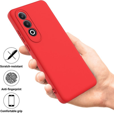 WellWell Back Cover for Oppo K12X 5G(Red, Grip Case, Silicon, Pack of: 1)