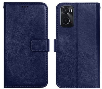 Cowboy Flip Cover for Oppo A57 2022, CPH2387(Blue, Grip Case, Pack of: 1)