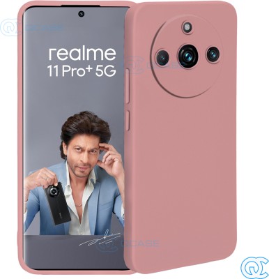 Qcase Back Cover for RealMe 11 Pro 5G, RealMe 11 Pro+ 5G(Pink, Microfiber Lining, Silicon, Pack of: 1)
