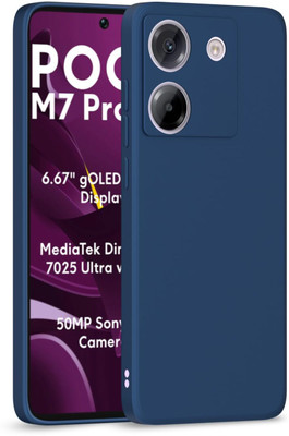 ZAMN Back Cover for POCO M7 PRO 5G(Blue, Silicon, Pack of: 1)