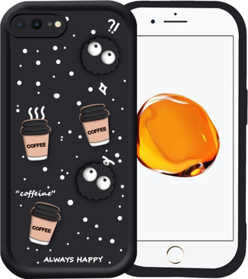 Clickfleek Back Cover for Apple iPhone 8 Plus(Black, Camera Bump Protector, Silicon, Pack of: 1)