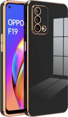 SYOTT Back Cover for OPPO F19, OPPO F19s(Black, Gold, Camera Bump Protector, Silicon, Pack of: 1)