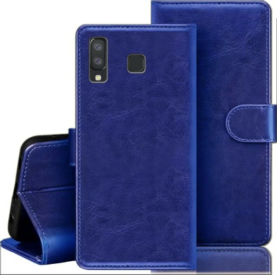 TINGTONG Flip Cover for Samsung Galaxy A8 Star(Blue, Dual Protection, Pack of: 1)