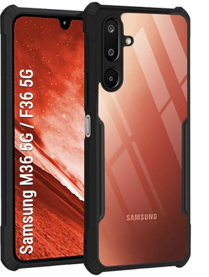 Celltown Flip Cover for Samsung Galaxy M36 5G / F36 5G-I4(Black, Transparent, Camera Bump Protector, Pack of: 1)