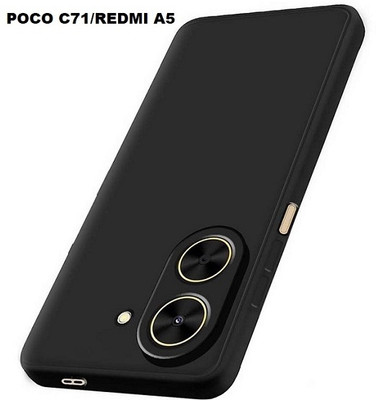 BRENZZ Back Cover for Redmi A5, Poco C71(Black, Shock Proof, Pack of: 1)