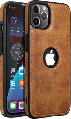 A3sprime Back Cover for Apple iPhone 13 Pro Max, |Soft TPU Artificial Leather with Drop Protective Case|(Brown, Camera Bump Protector, Pack of: 1)