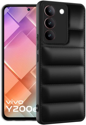 Wowcase Back Cover for Vivo Y200E 5G(Black, 3D Case, Silicon, Pack of: 1)