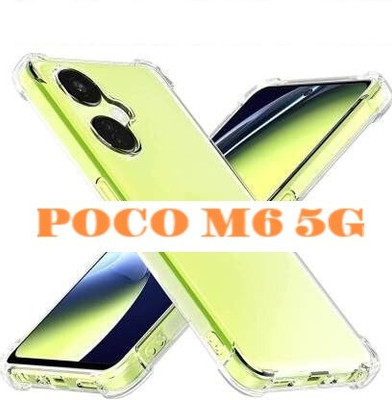 kursa hub Back Cover for POCO M6 5G(Transparent, Shock Proof, Silicon, Pack of: 1)