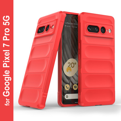 GLOBAL NOMAD Back Cover for Google Pixel 7 Pro(Red, Grip Case, Silicon, Pack of: 1)